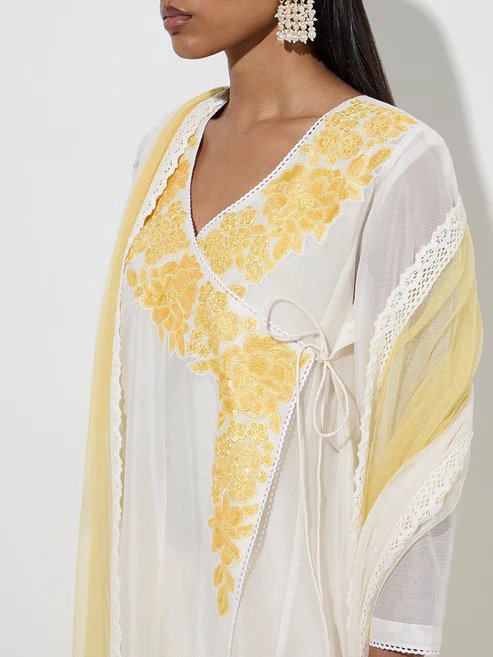 Vark Yellow Cotton-Blend Salwar Suit